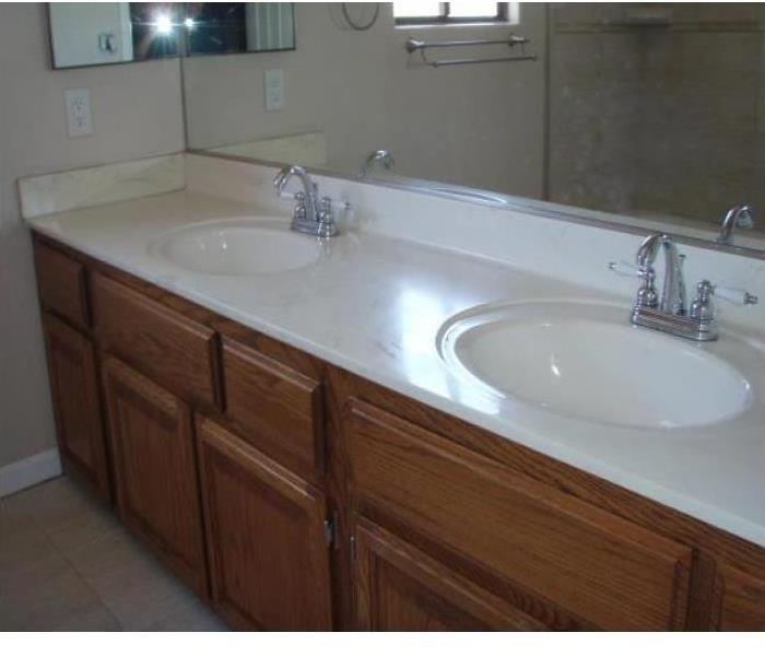 clean bright white countertops and walls