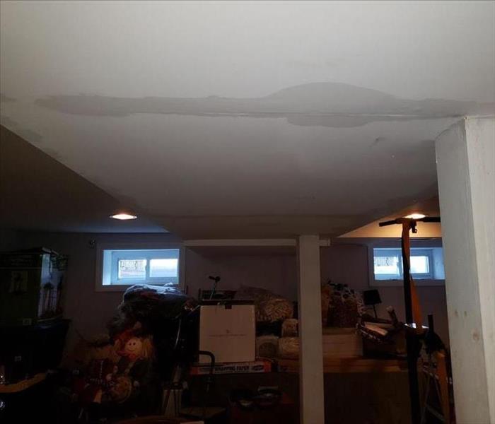 Ceiling with a water stain 