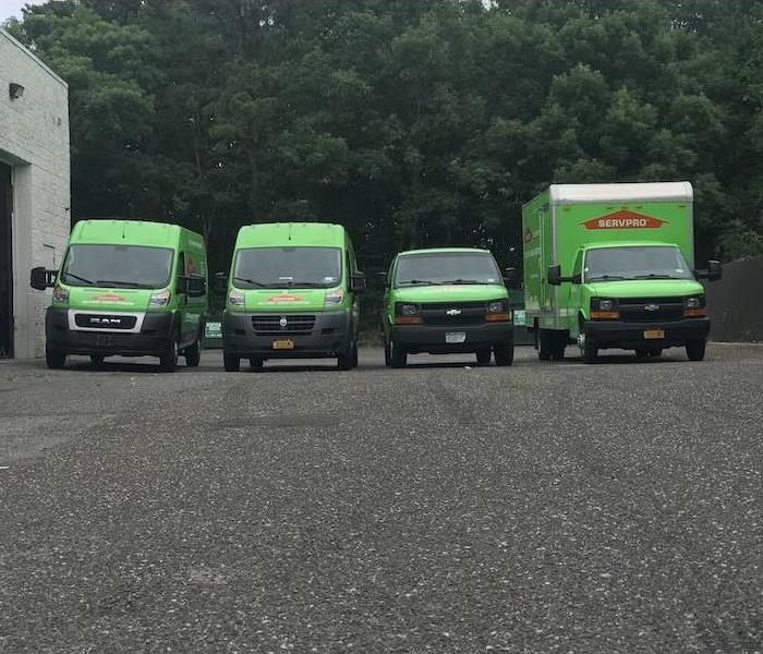 SERVPRO fleet ready for action 24/7 365 days a year.